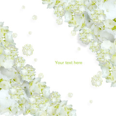 Obraz na płótnie Canvas Biały kwiat przekątnej układ