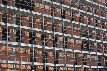 scaffolding on a construction site