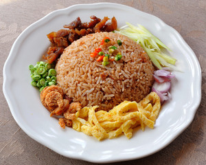fry rice with the shrimp paste, Thai food