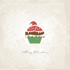 Weihnachtlicher Cupcake zu Weihnachten