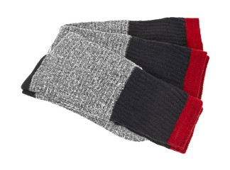 Men's heavy cotton socks neatly folded