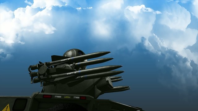 Anti-missile defense system. Matte