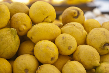 Group of fresh lemons