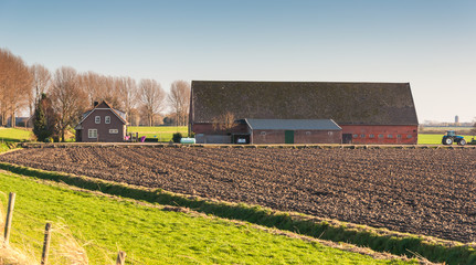 Closeup of an arable farm - obrazy, fototapety, plakaty