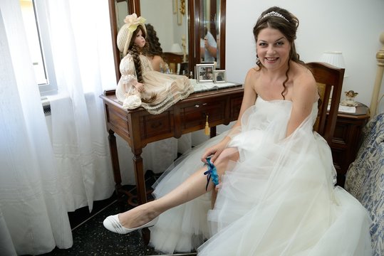 Sposa con la giarrettiera