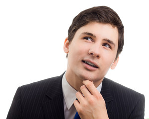 Business Man is thinking