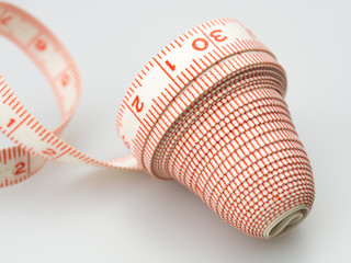 Measuring tape isolated isolated on white background