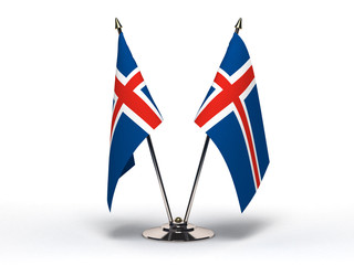 Miniature Flag of Iceland (Isolated)