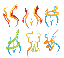 lost weight, be health, vector collection of symbols