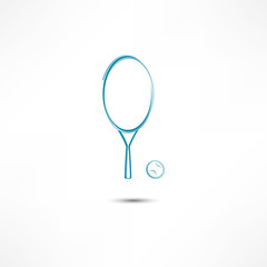 Tennis racket and ball icon