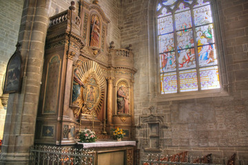 Intérieur église Notre Dame, Vitré, Ile et Vilaine