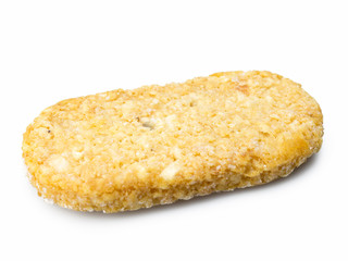 Hash brown isolated on white background