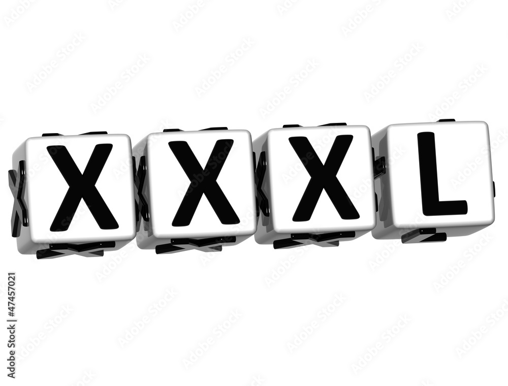 Poster 3d xxxl button click here block text