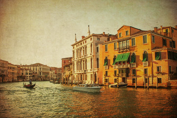 Vintage image of Grand Canal, Venice