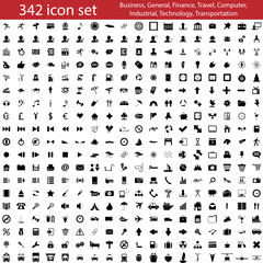 Fototapeta na wymiar 342 zestaw ikon