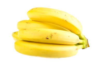 Fototapeta na wymiar Bunch of bananas on white background