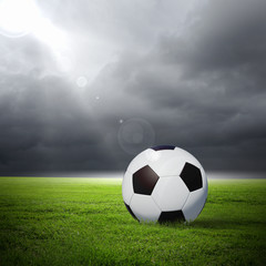 black and white soccer ball