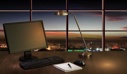 Fototapeta premium Office at night