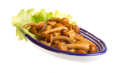 agaric honey at plate