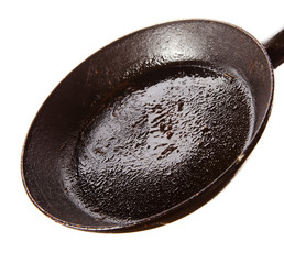 Dirty oily  pan after frying
