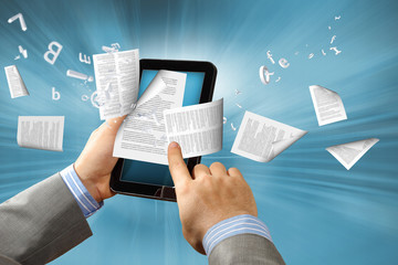 e book reader and books