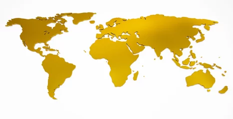  wereldkaart gouden © visart