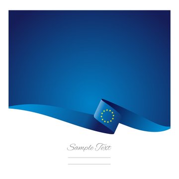 EU flag abstract color background vector