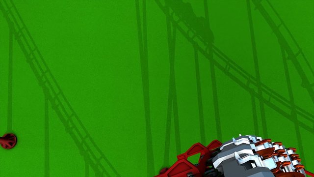 Fun park roller coaster animation.
