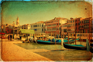 Venice - Gondolas in Grand Canal