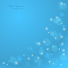 Fototapeta na wymiar Elegant Christmas background with snowflakes and place for text