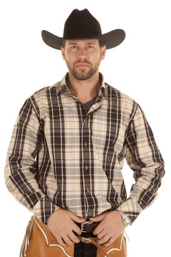 cowboy hold belt black hat