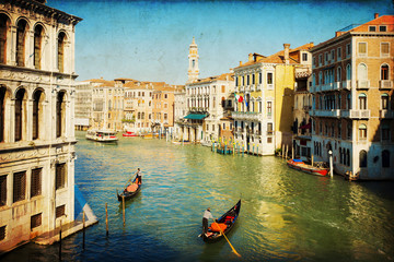 Venice - Gondolas in Grand Canal