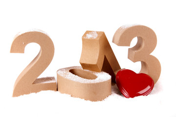 Paper numbers forming 2013