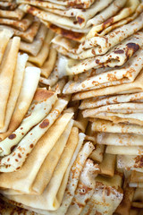 Crêpes, chandeleur, pâte, dessert, gâteau, sucre, tas