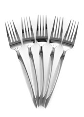 a set of forks isolated on white