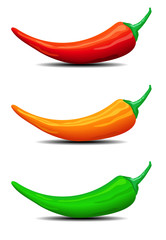 Three Chillies, peppers, illustration