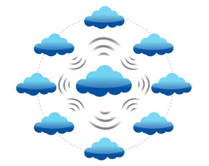 Fototapeta premium cloud computing network