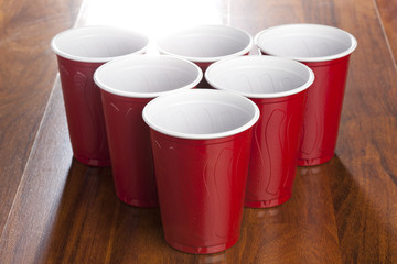 Red Beer Pong Cups