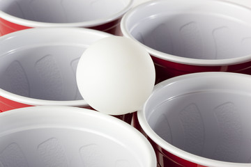 Red Beer Pong Cups