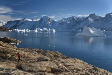 Zelfklevend Fotobehang Arctica Noordwestfjord in Scoresbysund - Groenland