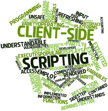 Word cloud for Client-side scripting