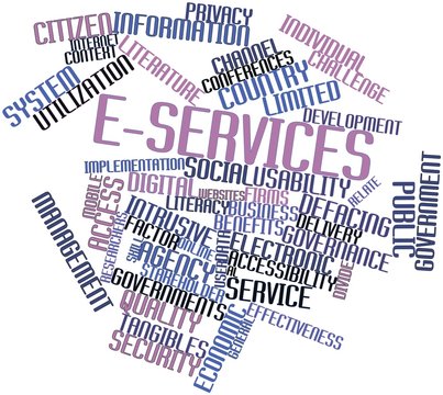 Word cloud for E-Services