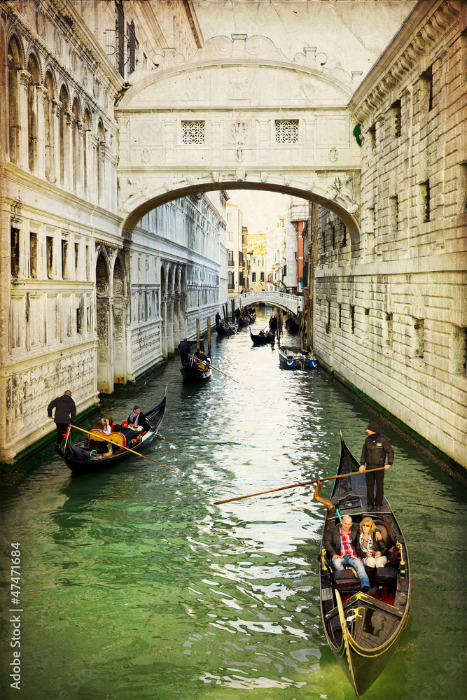 Sticker bridge of sighs - venice