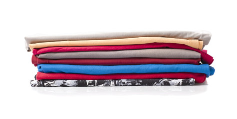 Small pile of t-shirts