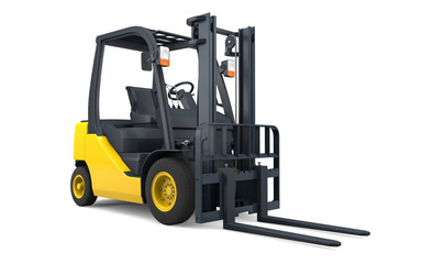 Forklift isolated