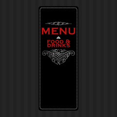 Elegant restaurant menu design