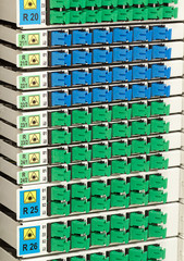 SC connector fiber optic rack