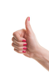 Female thumb up