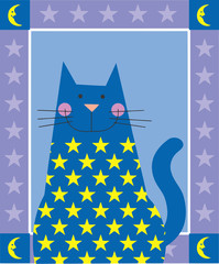 Obraz na płótnie Canvas Starry Cat