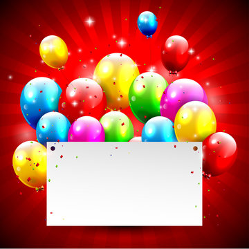 Modern Red Birthday Background With Place For Text